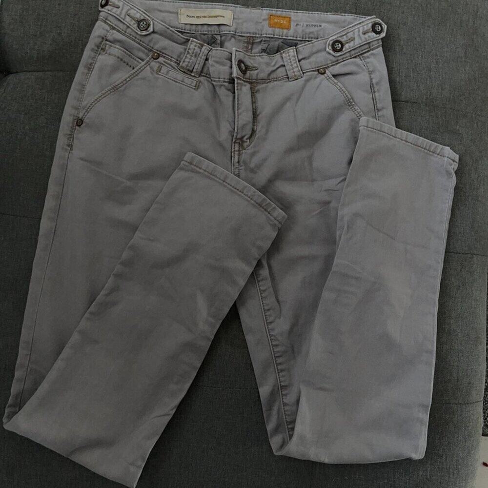 Anthropologie Pilcro Pants Women 26 Hyphen Beige Straight Taper Chino Career